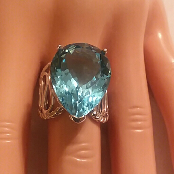 JTV Jewelry - BLUE TOPAZ RING, SIZE 8